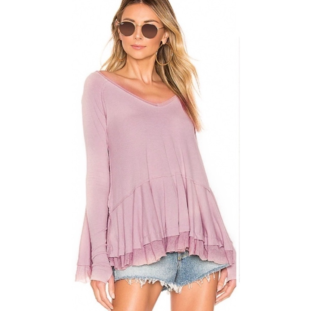 NWT Free People Revolve We The Free Tangerine Tee In Mauve XS